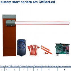 Sistem Start Bariera Automata Acces Parcare Tip Semafor 4m CftBarLed